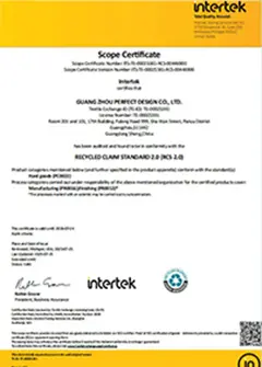 Proudly Certified as a Member of the Recycled Claim Standard (RJC).