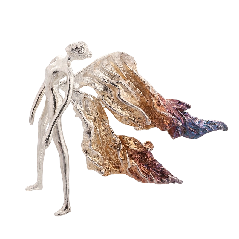 C00611 925 Sterling Silver Angel Handmade Brooch