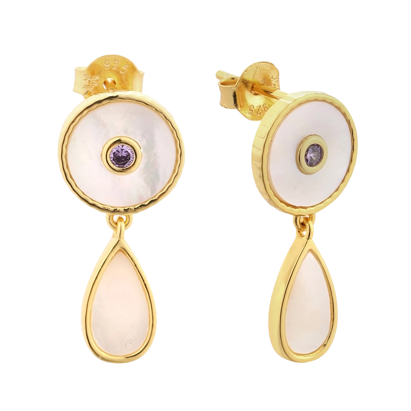 E08211 925 Sterling Silver MOP Earring